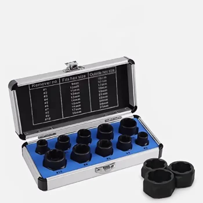 Kit d'outils pour enlever les vis avec mallette de rangement rigide