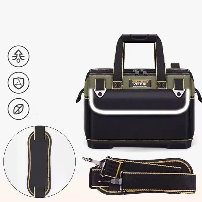 Sac à outils jaune et noir monobloc