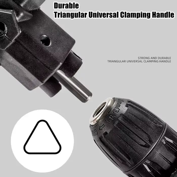 90 ° Adaptateur de perceuse à percussion à trois mâchoires