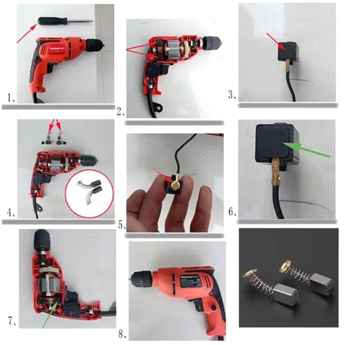Balais de carbone pour moteur électrique