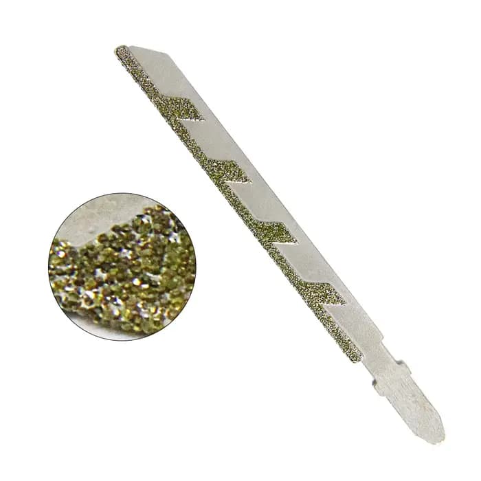 TASP Lot de 5 lames de scie sauteuse à tige en T de 100 mm (4 po) avec revêtement diamanté pour la maçonnerie