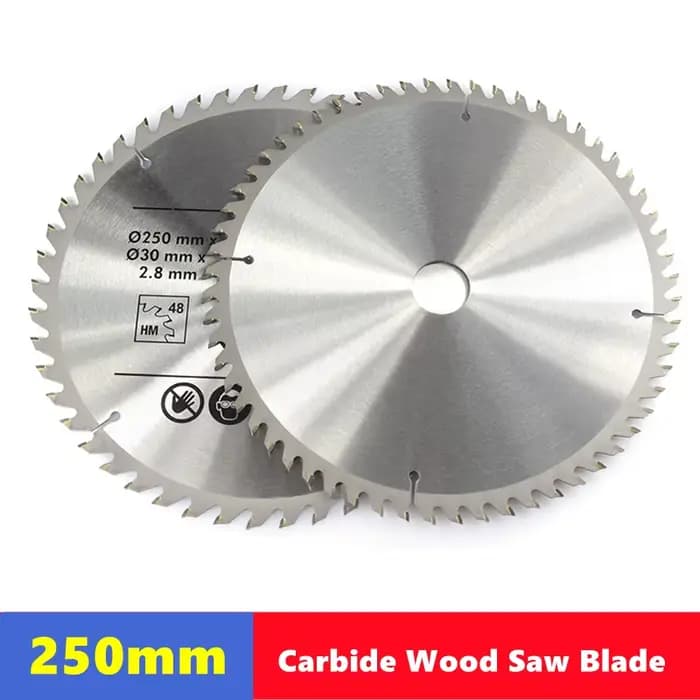 Lame de scie à bois en carbure 250mm x 40T/48T/60T/80T ouverture 30mm