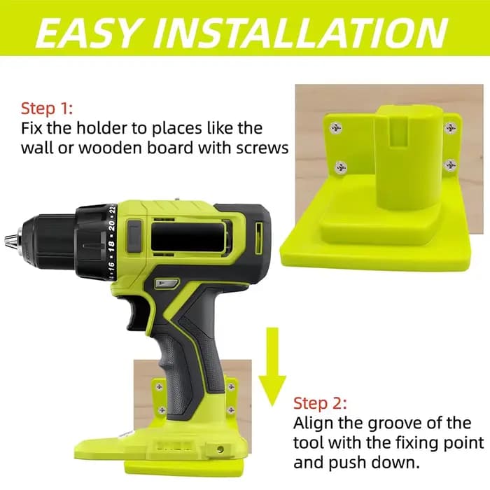 Support mural pour outils et batteries