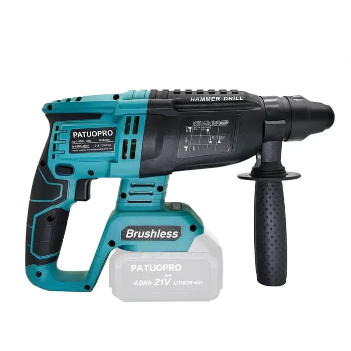 Perceuse à percussion rotative sans fil sans brosse 18V SDS Plus perceuse à percussion électrique 4