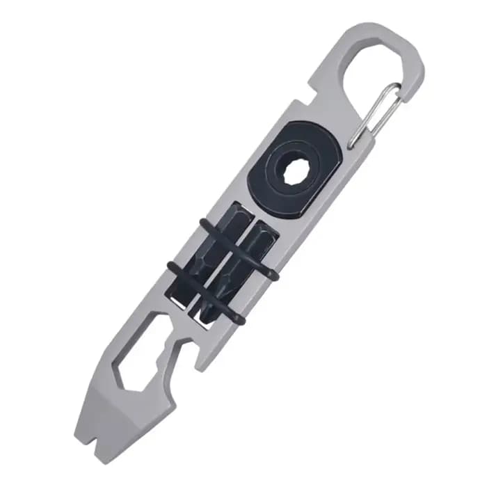Tournevis à cliquet multifonctionnel, pied de biche, Mini EDC, clé Allen, ouvre-bouteille, outils po