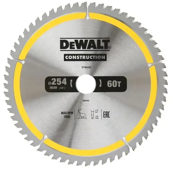DEobcuT DT90272 DT90250 254MM * 60T/80T Construction Scie Circulaire Lame Accessoires Pour Outils Él