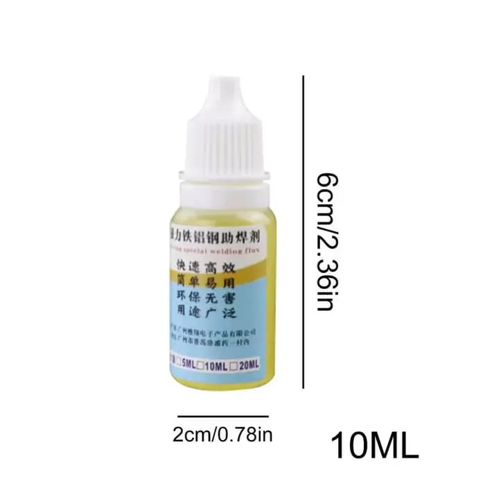 Flux de soudure pas propre 0.33oz liquide métallique Flux de soudure aluminium et électronique 18650