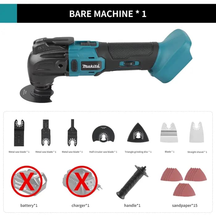 Makita Universal Treasure – pelle de nettoyage et de polissage, outil multifonction vibrant, Multima