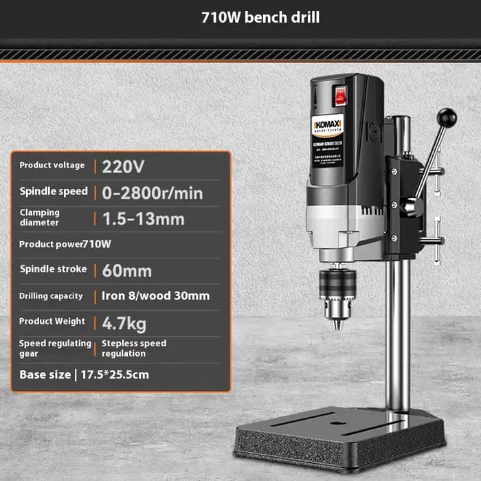 Perceuse d'établi multifonctionnelle 1050W, perceuse de haute précision, perceuse de table Portable,