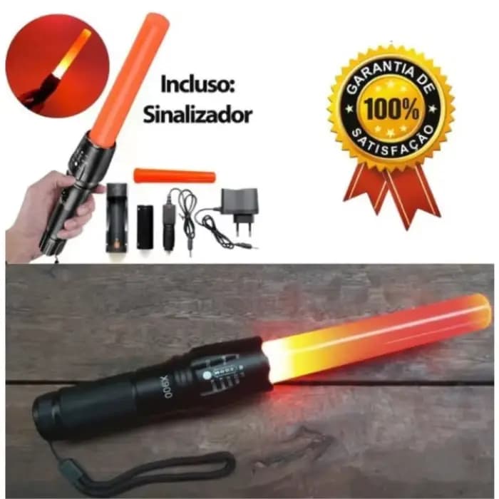 NEVERDIE-Lanterne Militaire/Tactique/Opéracionnel X900 LED Potentive Recarregável Com Zoom In/Out-EN