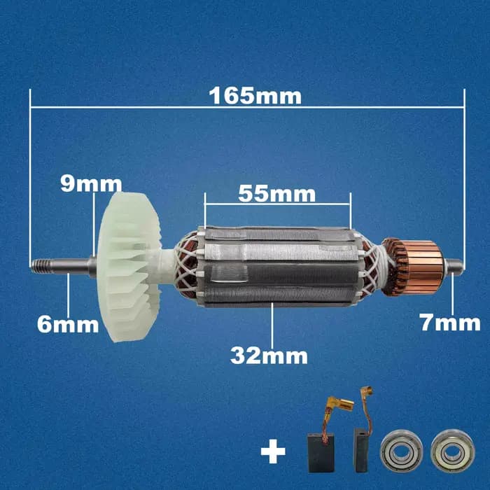 AC 220V 240V 9556NB 9556HN 9558NB 9558HN Induit Rotor pour MAKITA 9556 9557 9558 Meuleuse Angulaire