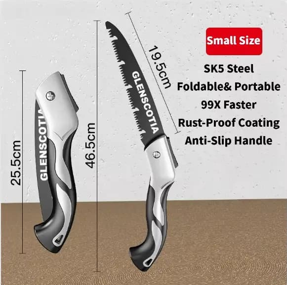 Scie pliante multifonctionnelle pour le travail du bois, la coupe de bois, le camping, le jardinage,