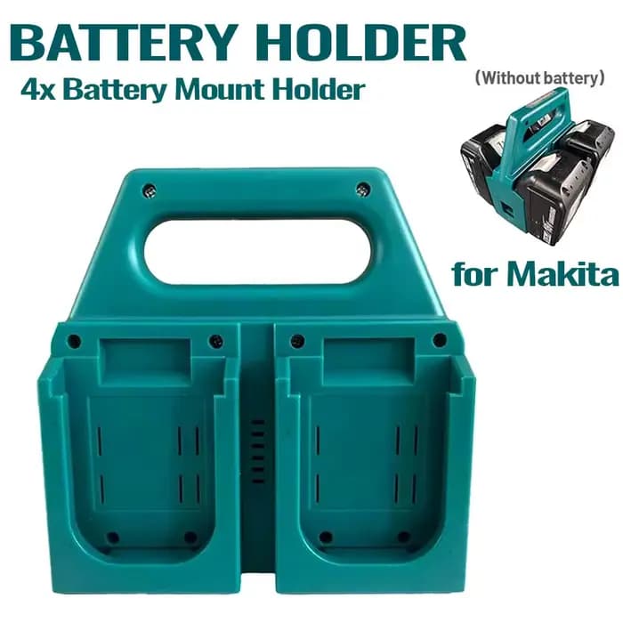 Boîtier de rangement de batterie durable à 4 emplacements, compatible avec les outils au lithium-ion