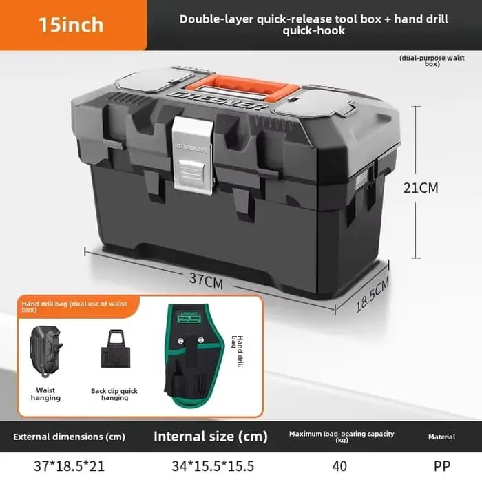 Boîte de rangement d'outils multifonctionnelle avec matériel à suspension rapide pour les mécanicien