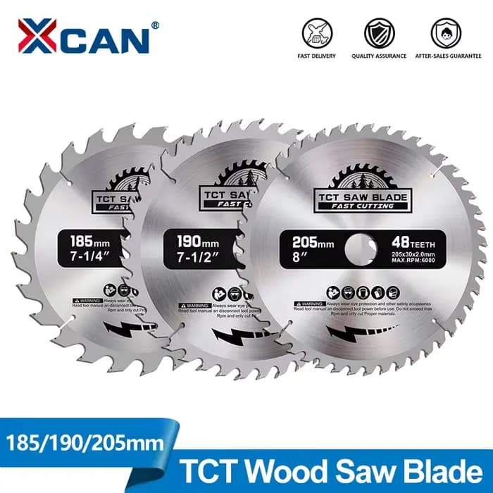 XCAN 185/190/205mm TCT lame de scie circulaire 20/24/40/48/60T lame de scie en carbure disque de cou