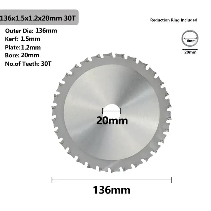 Lames de scie circulaire CMCP 150-355mm pour la découpe des métaux, diamètre intérieur 20-30mm, disq