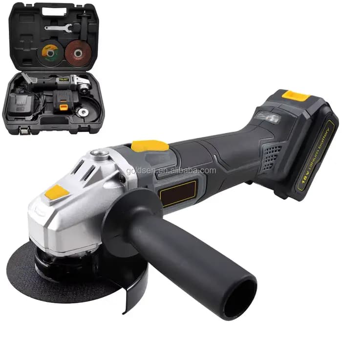 Meuleuse d'angle industrielle 18V 3Ah à moteur BLDC, durable, 5 pouces, électrique, sans balais, san
