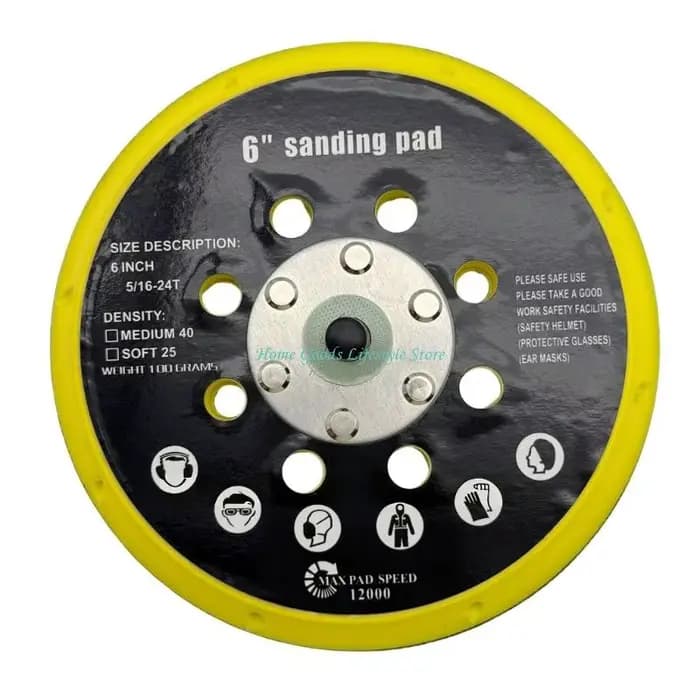 E74E plaque disque ponçage en plastique professionnelle 6 pouces pour ponceuse BO6030 BO6040 RO1,ES1