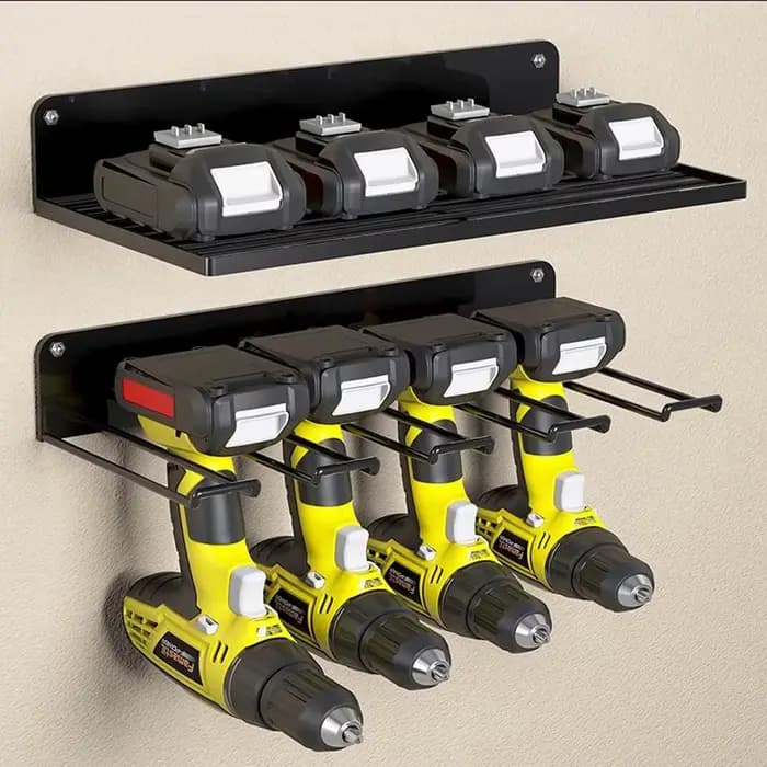 Organisateur mural pour outils électriques, support flottant robuste pour perceuses, rangement pour