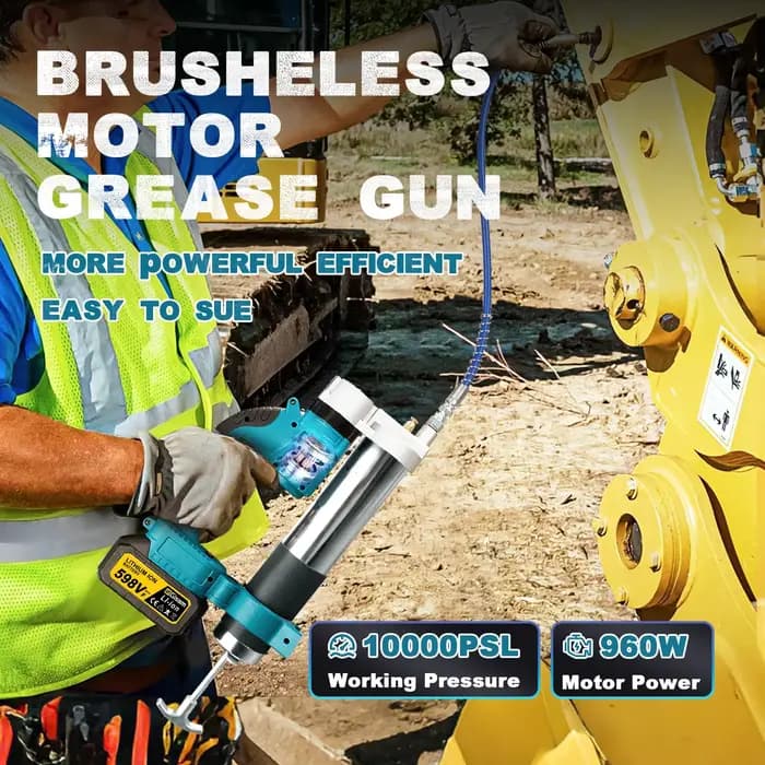 Gisuis 10000PSL 69Mpa pistolet à graisse électrique sans brosse haute pression huile lubrifiante de