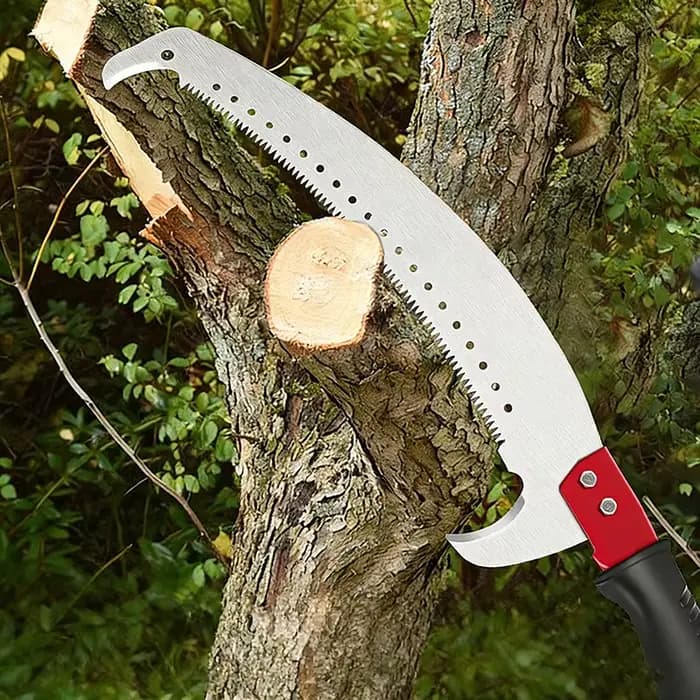 Scie à élaguer télescopique de 3 m, outil de jardinage portable pour l'élagage des arbres fruitiers,