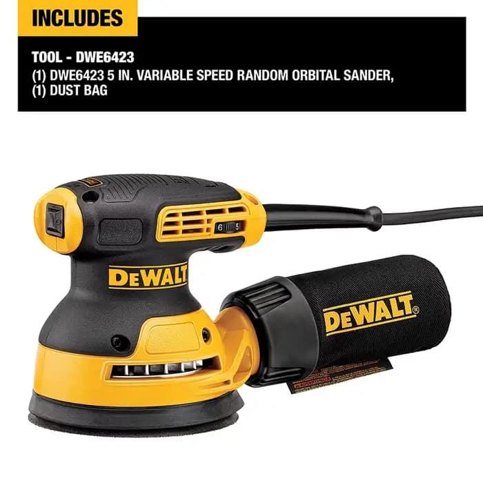 Ponceuse orbitale aléatoire Dewalt DWE6423 Classic à vitesse variable