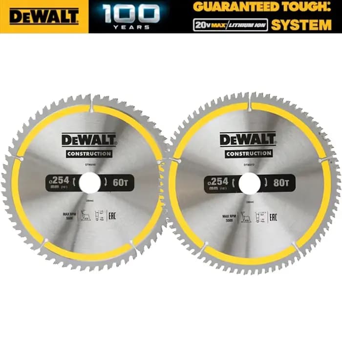 DEobcuT DT90272 DT90250 254MM * 60T/80T Construction Scie Circulaire Lame Accessoires Pour Outils Électriques DT90272-A9 DT90250-A9