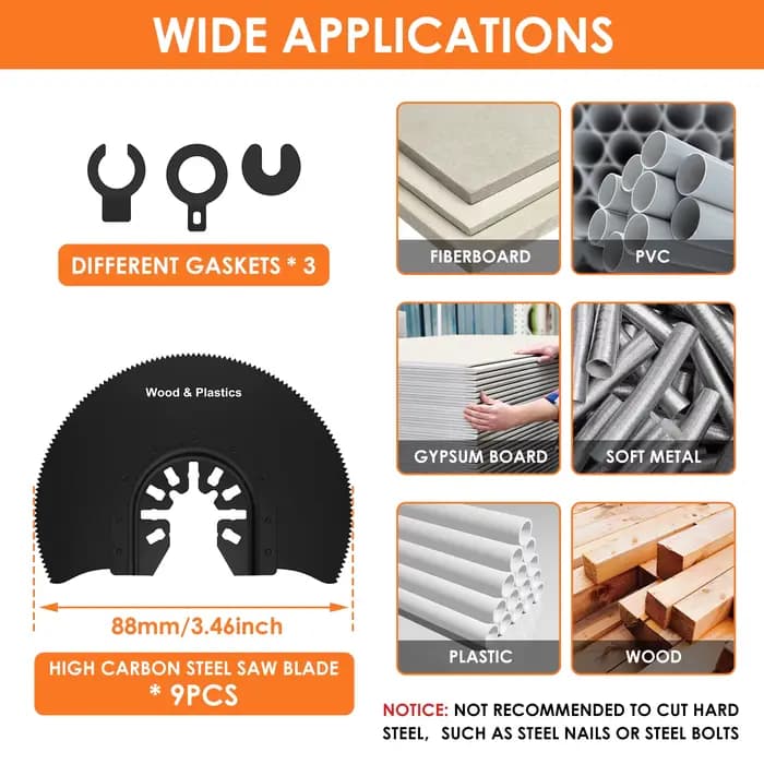 Lames de scie oscillantes multi-outils