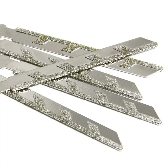TASP Lot de 5 lames de scie sauteuse à tige en T de 100 mm (4 po) avec revêtement diamanté pour la maçonnerie