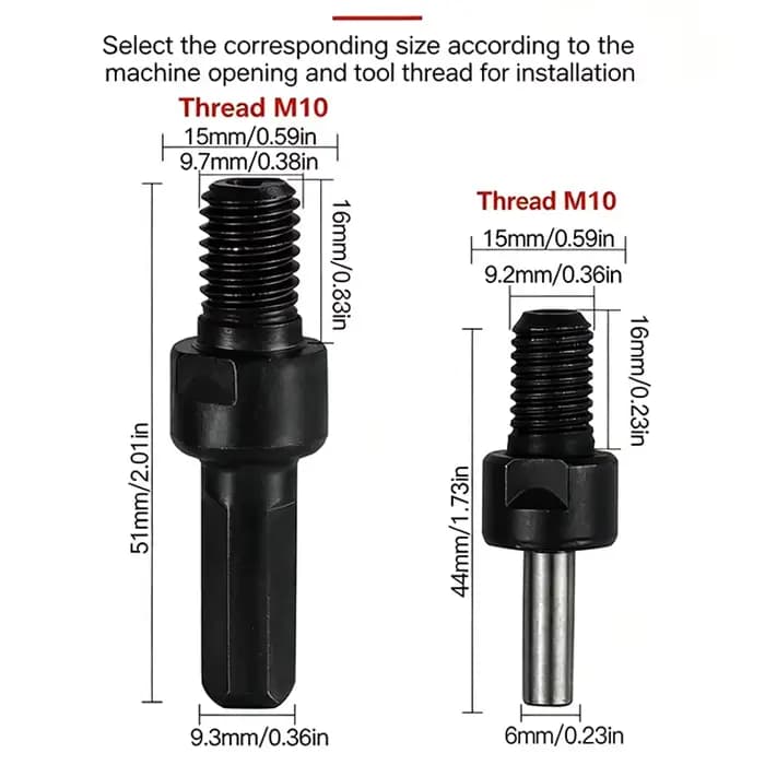 1 pièce Tige adaptateur de conversion pour perceuse électrique