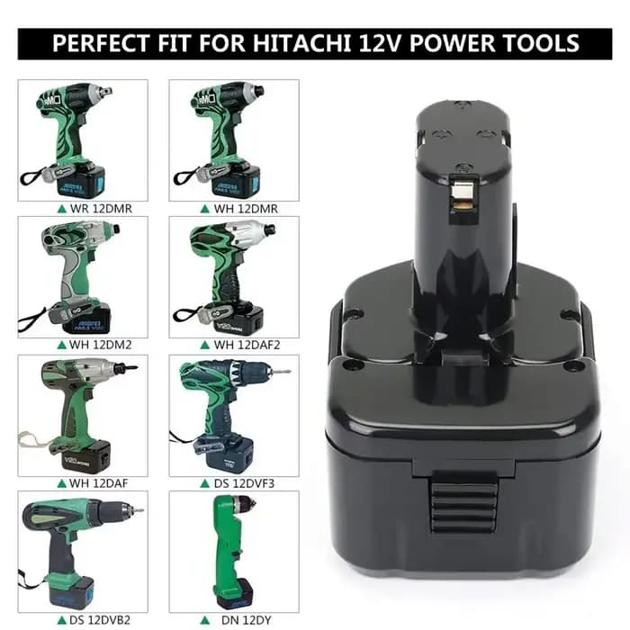 Batterie rechargeable 12V 3500mAh pour Hitachi EB1212S