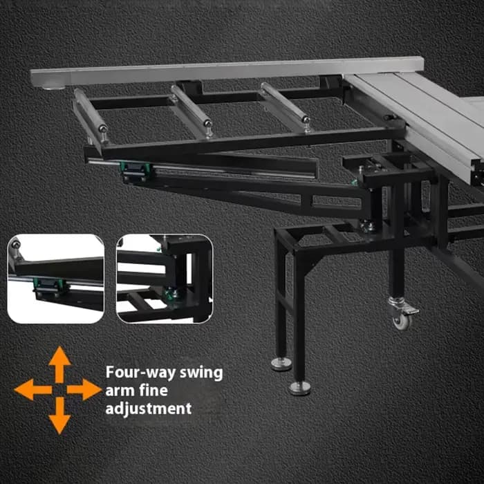 Scie à table multifonctionnelle WJS600B pour le travail du bois avec rail de guidage