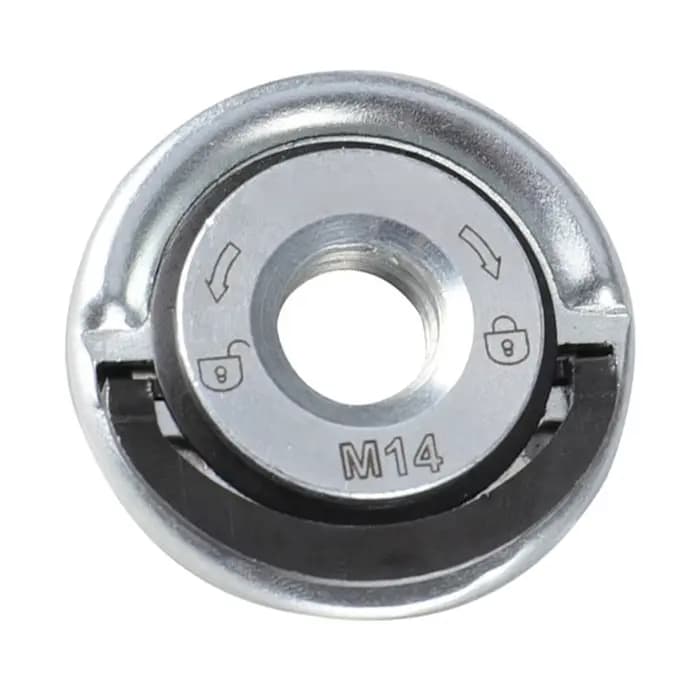 Mandrin de serrage rapide autobloquant pour meuleuse d'angle M14 avec écrou à bride