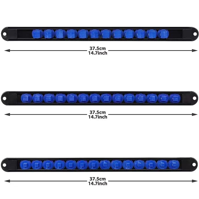 Support de rangement pour douilles 1/4" 3/8" 1/2" en ABS