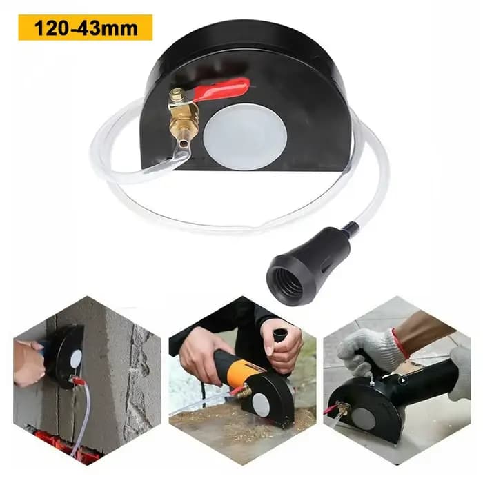 Kit d'outils électroportatifs : Meuleuse d'angle 120MM*43MM en acier au carbone noir avec base anti-poussière et couvercle de sécurité