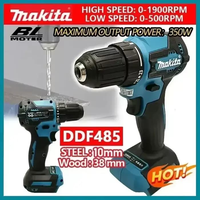 Makita DDF485 Perceuse à percussion compacte sans fil 18V