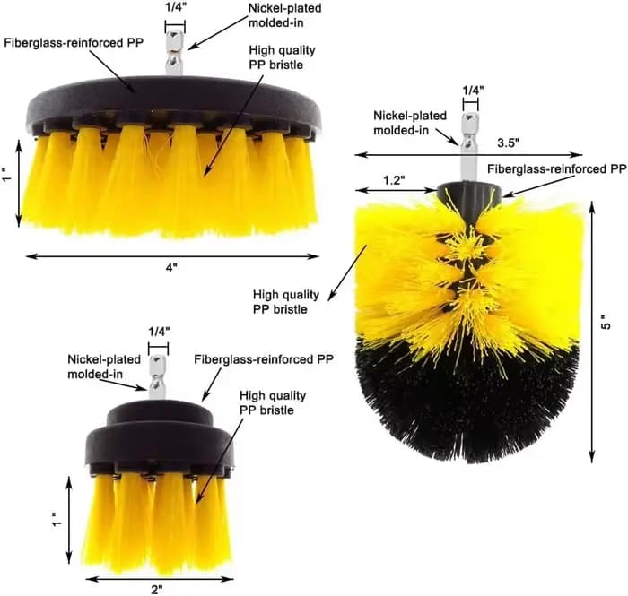 Perceuse électrique, ensemble de brosses pour pneus