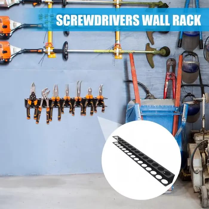Support mural pour outils – Boîte de rangement robuste pour tournevis et vis