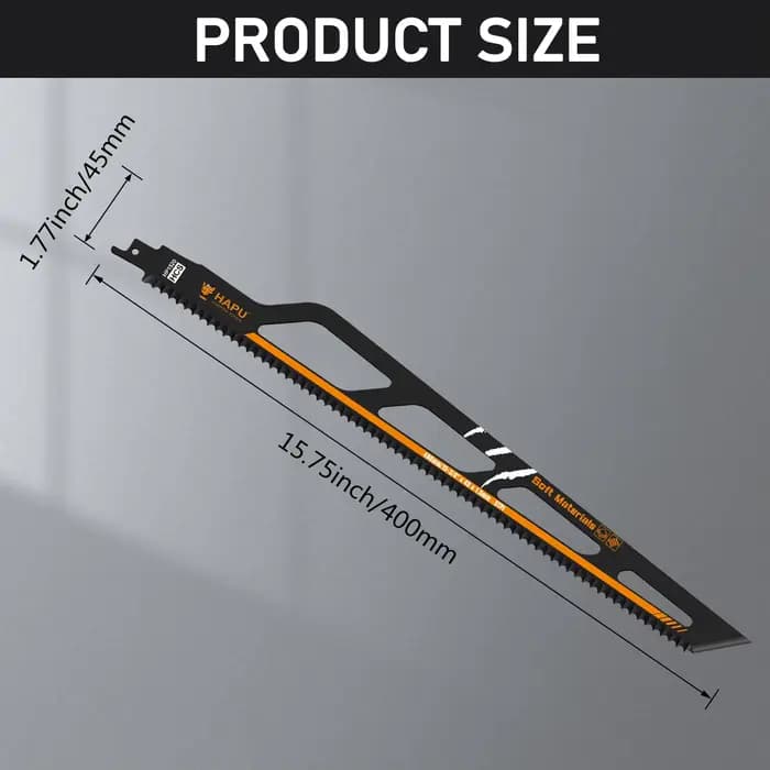 Lame de scie sabre HCS 5TPI de 400 mm pour la coupe d'isolation en laine de roche