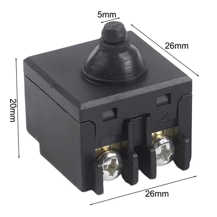 3 interrupteurs à bouton-poussoir de remplacement pour meuleuse d'angle Bosch GWS6100