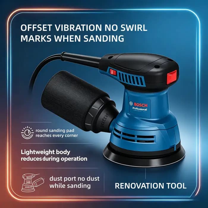 Ponceuse orbitale filaire BOSCH GEX 125 à faible vibration