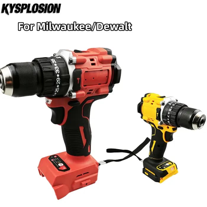 Pour Milwaukee M18/Dewalt 20V batterie 10MM tournevis sans fil perceuse électrique à 2 vitesses pour outil de perçage