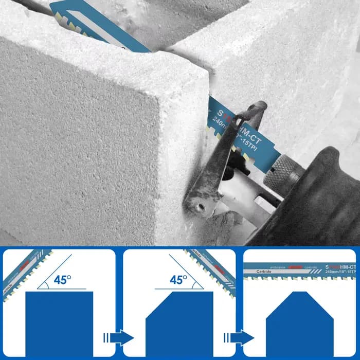 3 pièces lame de scie alternative 240mm dents en carbure de tungstène