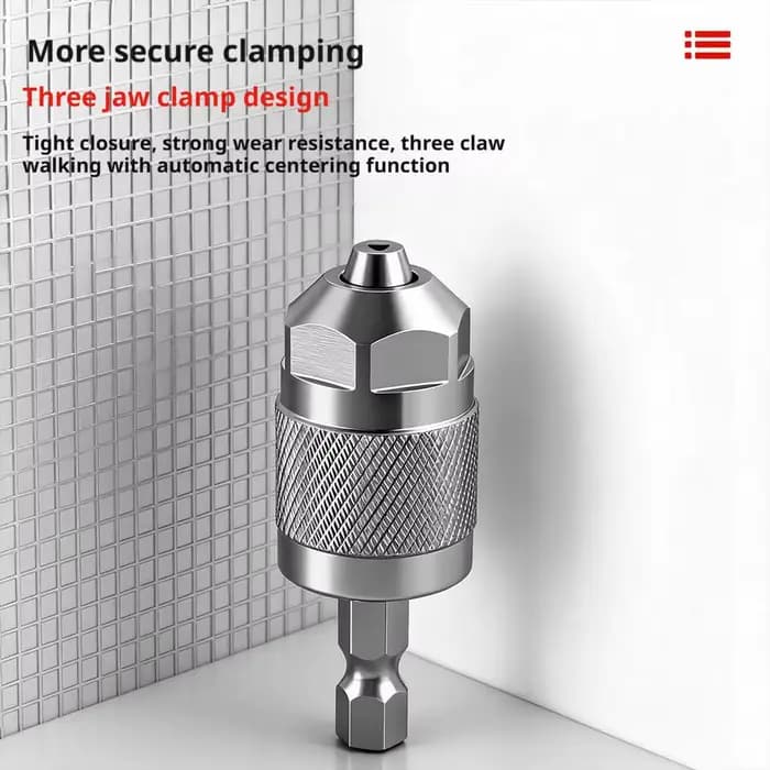 Adaptateur de mandrin de perceuse à trois griffes à queue hexagonale
