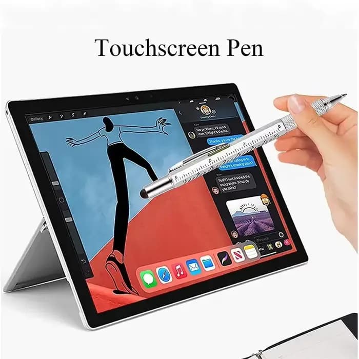 Stylet capacitif multifonctionnel 7 en 1 pour écran tactile