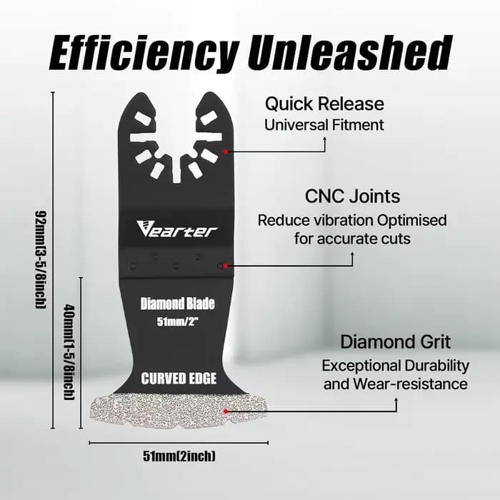 Vearter 3 pièces outils multifonctionnels diamant avec adaptateur