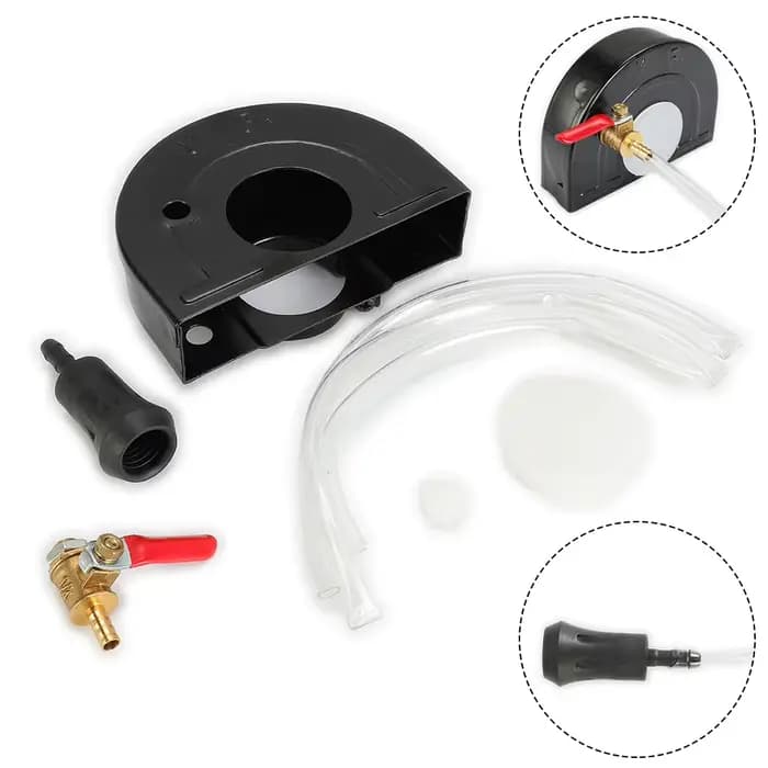Kit d'outils électroportatifs : Meuleuse d'angle 120MM*43MM en acier au carbone noir avec base anti-poussière et couvercle de sécurité