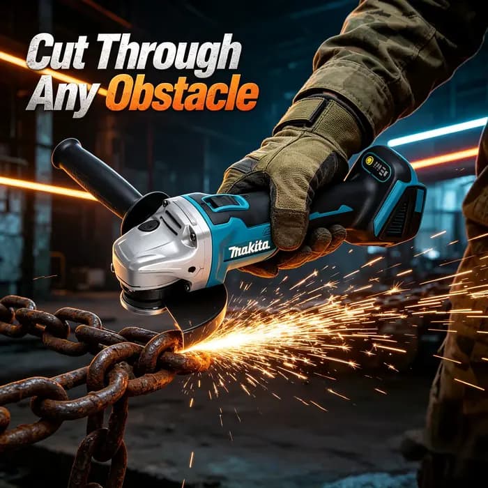 Meuleuse d'angle sans fil Makita DGA504 18V Lithium-Ion | Ponceuse multifonction 125 mm (outil seul)