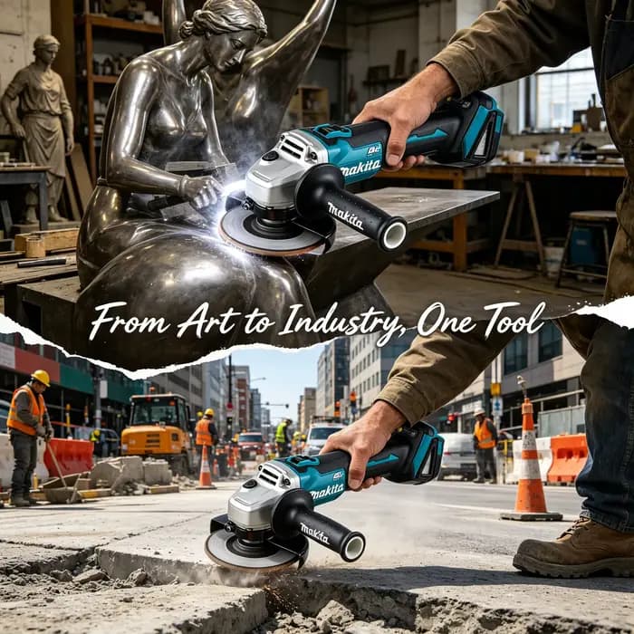 Meuleuse d'angle sans fil Makita 18V 125mm DGA404 | Outil de découpe et de polissage rechargeable Li-Ion (sans batterie)