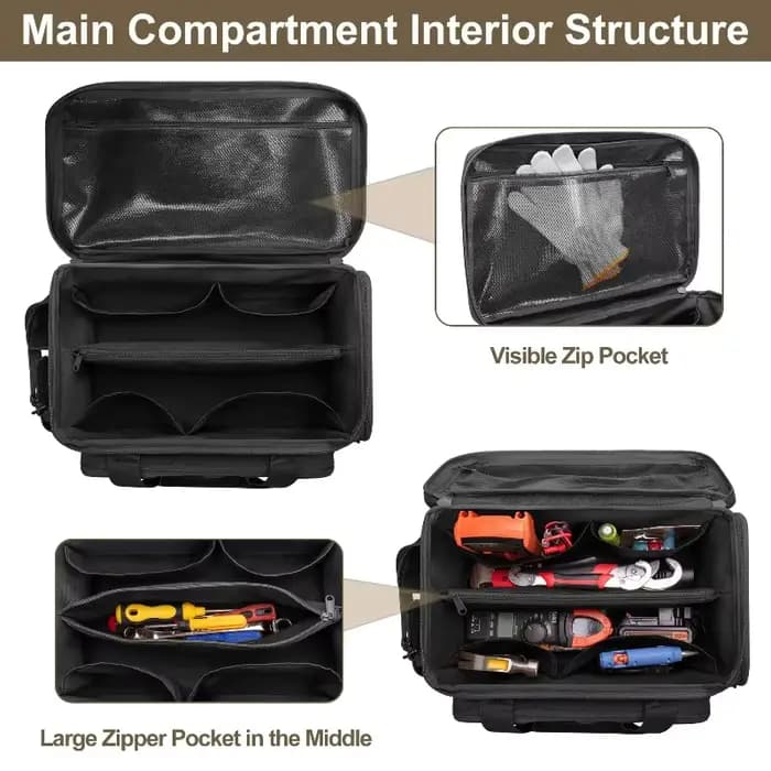 Sac à outils tactique robuste de 14 pouces